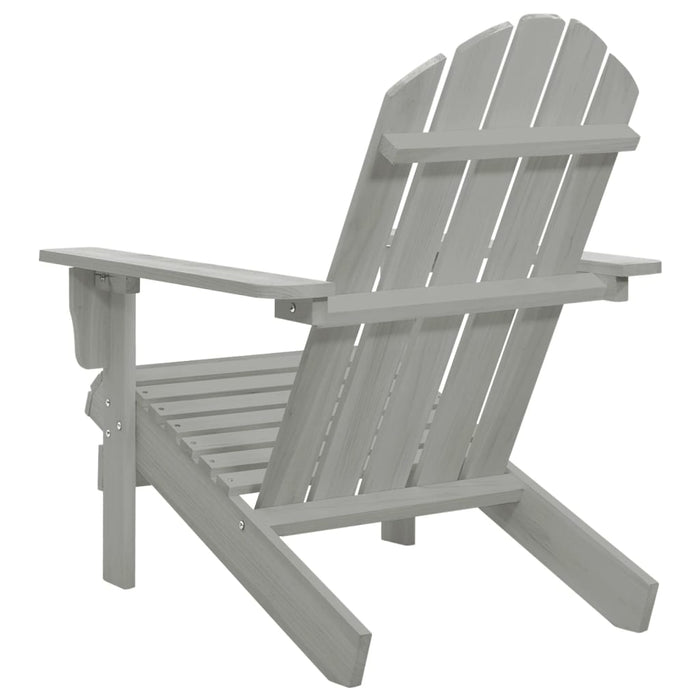 Sedia da Giardino in Legno Grigio 45702