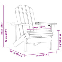 Sedia da Giardino in Legno Grigio 45702