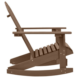 Sedia a Dondolo da Giardino in Legno Marrone 45705