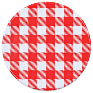 Vasi Marmellata in Vetro Coperchio Bianco e Rosso 96 pz 110 ml