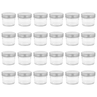 Vasi per Marmellata in Vetro Coperchio Argento 24 pz 110 ml cod mxl 70182