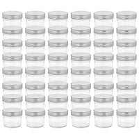 Vaso per Marmellata in Vetro Coperchio Argento 48 pz 110 ml