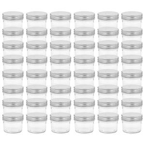 Vaso per Marmellata in Vetro Coperchio Argento 48 pz 110 ml