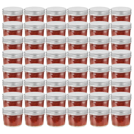 Vaso per Marmellata in Vetro Coperchio Argento 48 pz 110 ml 50793