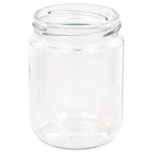 Vaso Marmellata in Vetro Coperchio Bianco e Rosso 48 pz 230 ml