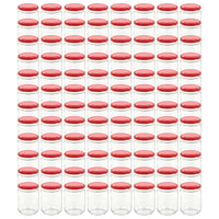 Vasi per Marmellata in Vetro Coperchio Rosso 96 pz 230 ml cod mxl 60032