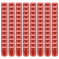 Vasi per Marmellata in Vetro Coperchio Rosso 96 pz 230 ml cod mxl 60032