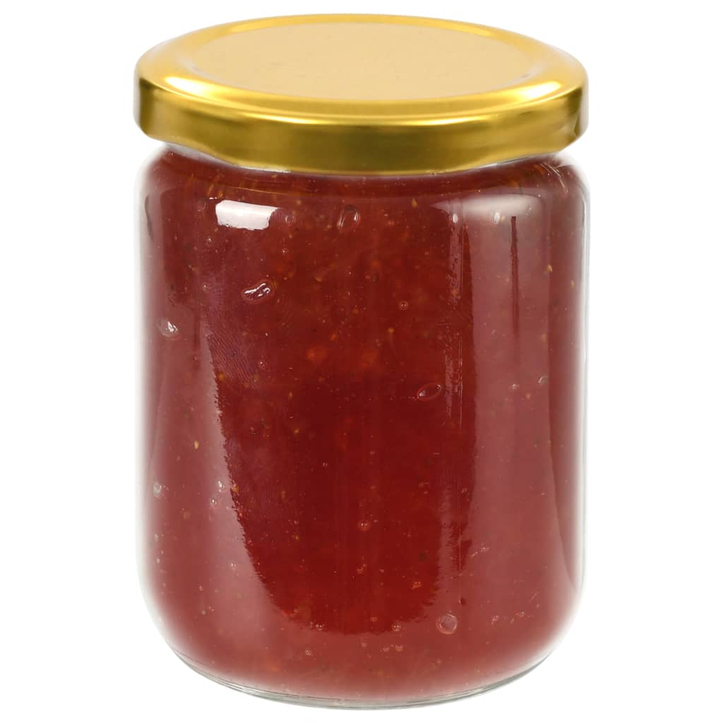 Vasi per Marmellata in Vetro Coperchio Oro 96 pz 230 ml cod mxl 60367