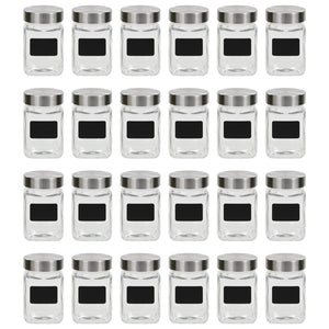 Barattoli in Vetro con Adesivo 24 pz 300 ml cod mxl 78601