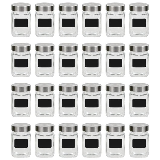 Barattoli in Vetro con Adesivo 24 pz 300 ml cod mxl 78601