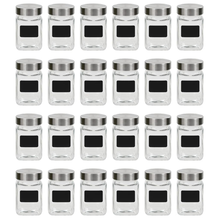 Barattoli in Vetro con Adesivo 24 pz 300 ml cod mxl 78601