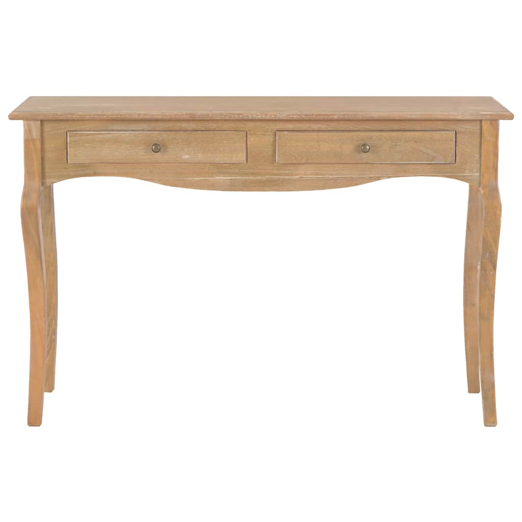 Tavolo Consolle 2 Cassetti 110x35x76 cm Legno Massello di Pino 280020