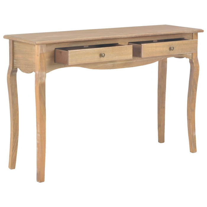 Tavolo Consolle 2 Cassetti 110x35x76 cm Legno Massello di Pino 280020