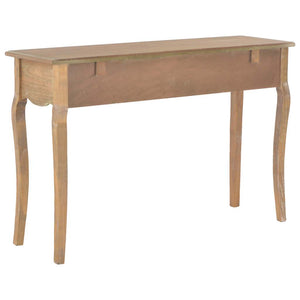 Tavolo Consolle 2 Cassetti 110x35x76 cm Legno Massello di Pino 280020