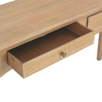 Tavolo Consolle 2 Cassetti 110x35x76 cm Legno Massello di Pino 280020