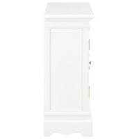 Credenza Bianca 70x28x70 cm in Legno Massello di Pino 280027