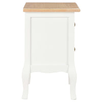 Comodini Bianchi 2 pz-Set di 2 Tavolino da notte 35x30x49 cm in MDF