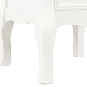 Comodini Bianchi 2 pz-Set di 2 Tavolino da notte 35x30x49 cm in MDF