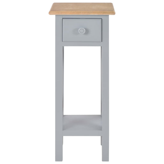 Tavolino Laterale Grigio 27x27x65,5 cm in Legno 280058