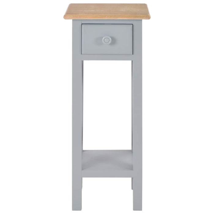 Tavolino Laterale Grigio 27x27x65,5 cm in Legno 280058