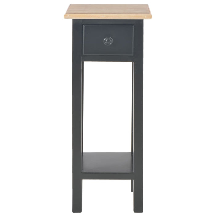 Tavolino Laterale Nero 27x27x65,5 cm in Legno 280059