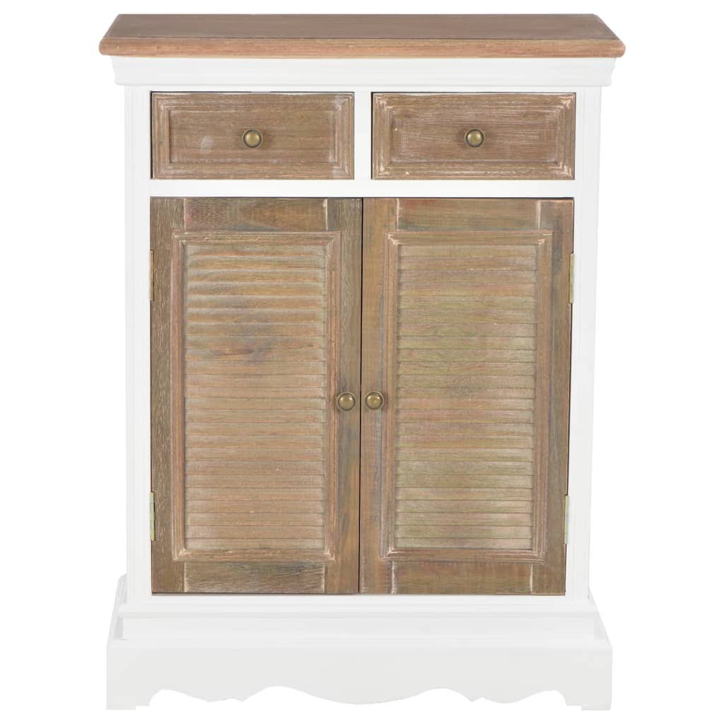 Credenza Bianca 60x30x80 cm in Legno Massello 280074
