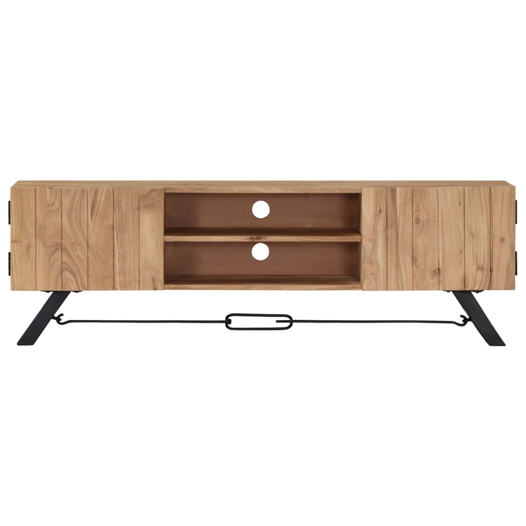 Mobile Porta TV-Mobile per TV-Credenza TV 140x30x45 cm in Legno Massello di Acacia 490465