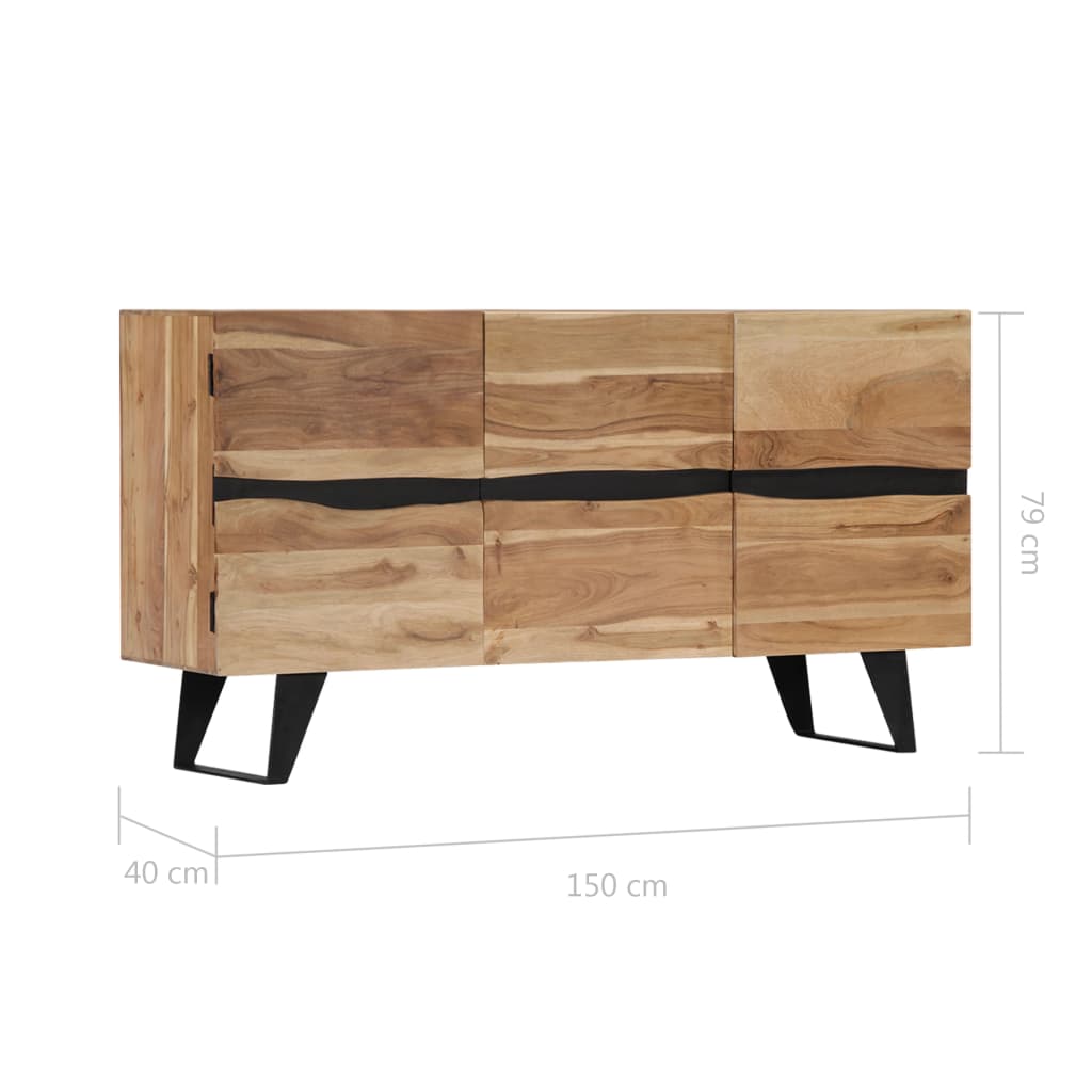 Credenza 150x40x79 cm in Legno Massello di Acacia 247975
