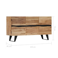 Credenza 150x40x79 cm in Legno Massello di Acacia 247975