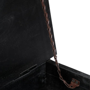 Tavolino da CaffÃ¨ Nero 65x65x30cm in Legno Massello di Mango cod mxl 5811