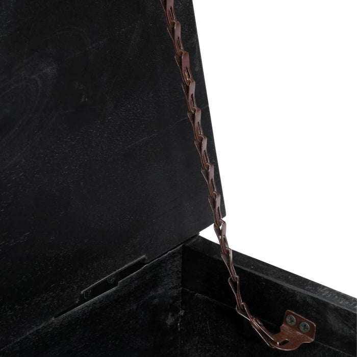 Tavolino da CaffÃ¨ Nero 65x65x30cm in Legno Massello di Mango cod mxl 5811