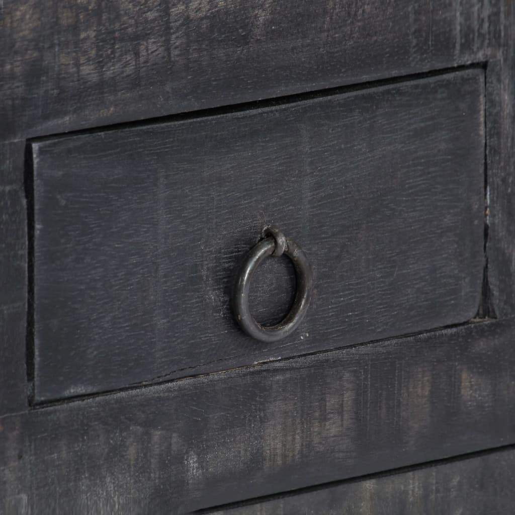 Tavolino da CaffÃ¨ Nero 65x65x30cm in Legno Massello di Mango cod mxl 5811