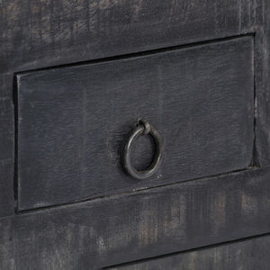 Tavolino da CaffÃ¨ Nero 65x65x30cm in Legno Massello di Mango cod mxl 5811