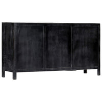Credenza Nera 147x40x80 cm Legno Massello di Mango 247988