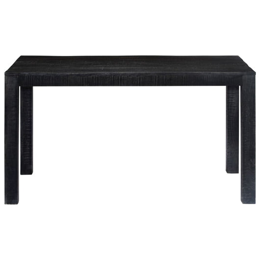Tavolo da Pranzo Nero 140x80x76 cm in Legno Massello di Mangocod mxl 94818