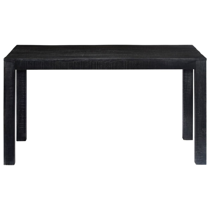 Tavolo da Pranzo Nero 140x80x76 cm in Legno Massello di Mangocod mxl 94818