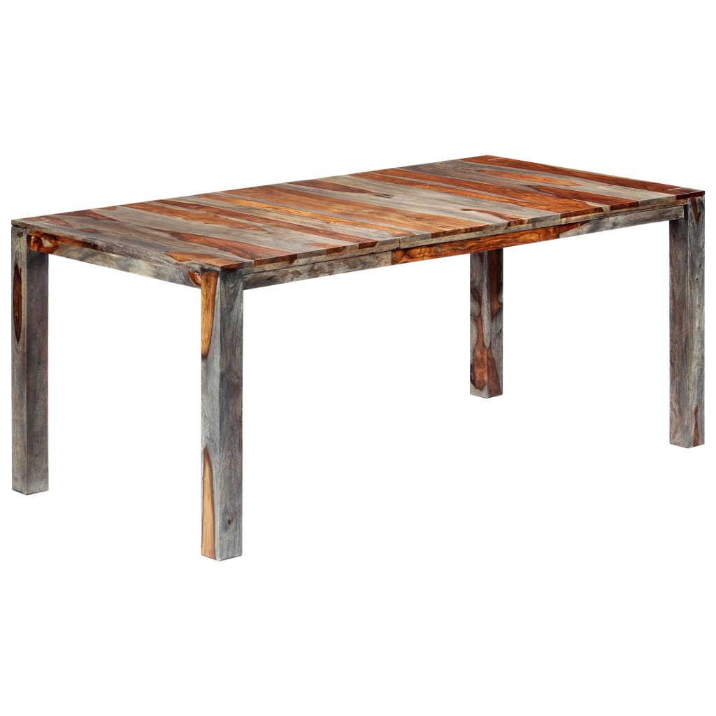 Tavolo da Pranzo Grigio 180x90x76 cm Legno Massello di Acacia 248007