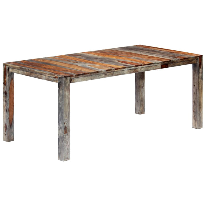 Tavolo da Pranzo Grigio 180x90x76 cm Legno Massello di Acacia 248007