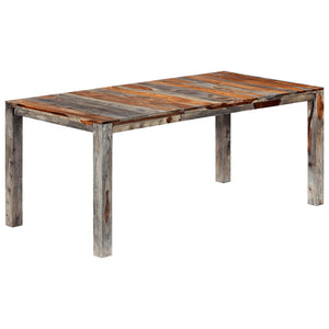 Tavolo da Pranzo Grigio 180x90x76 cm Legno Massello di Acacia 248007