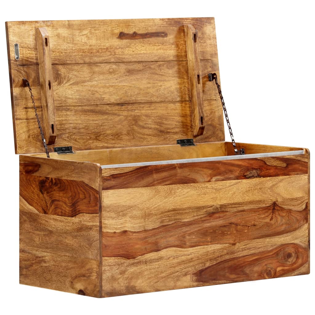 Cassapanca 80x40x40 cm in Legno Massello di Sheesham 248011