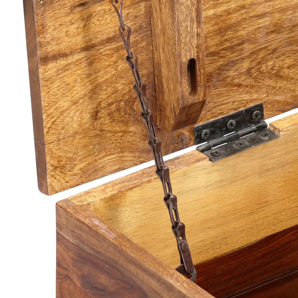 Cassapanca 80x40x40 cm in Legno Massello di Sheesham 248011