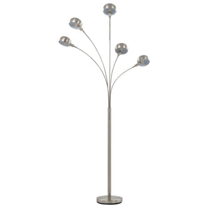 Lampada da Terra 200 cm 5 Bulbi E14 Argento 282417