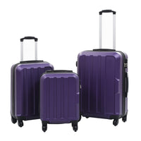 Set Trolley a Custodia Rigida 3 pz Viola in ABS cod mxl 76067