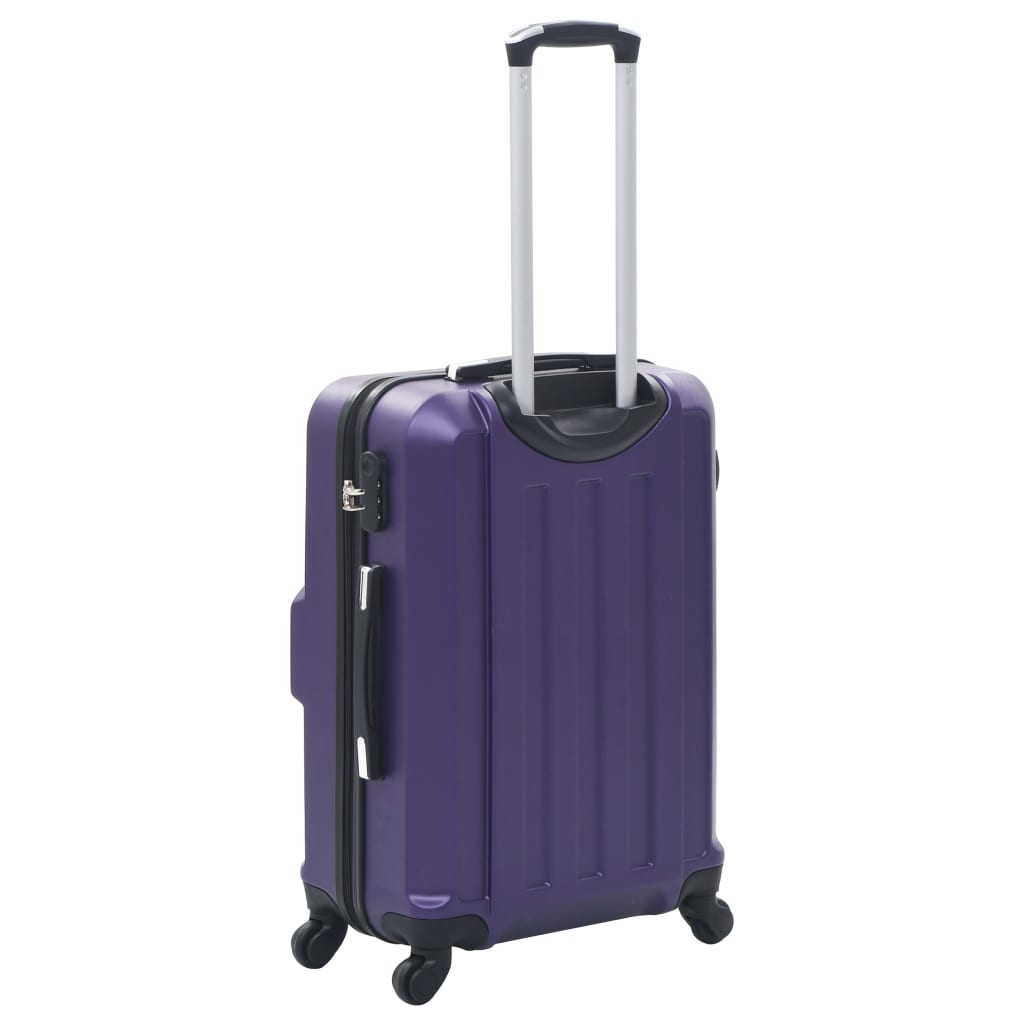 Set Trolley a Custodia Rigida 3 pz Viola in ABS 91877