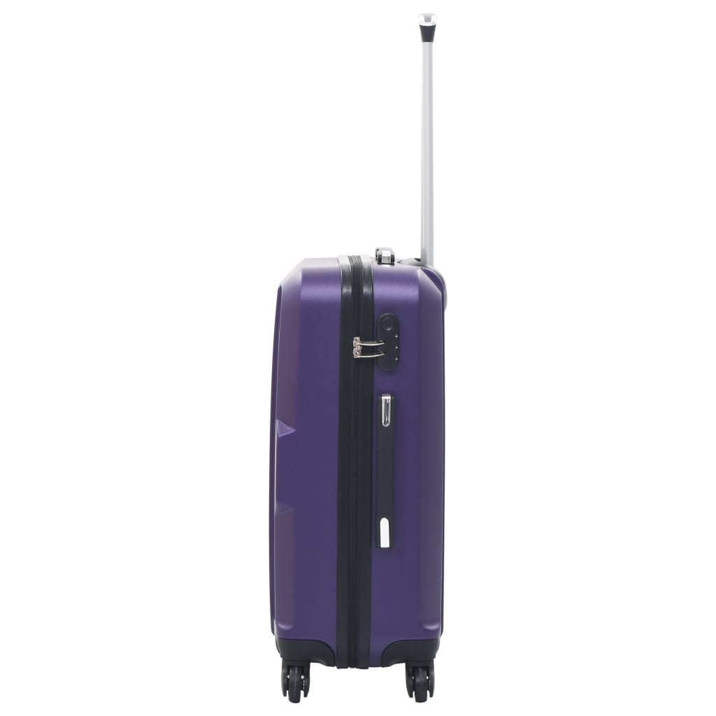 Set Trolley a Custodia Rigida 3 pz Viola in ABS 91877