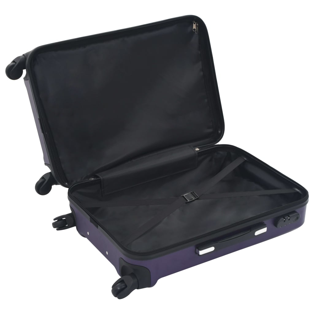 Set Trolley a Custodia Rigida 3 pz Viola in ABS cod mxl 76067