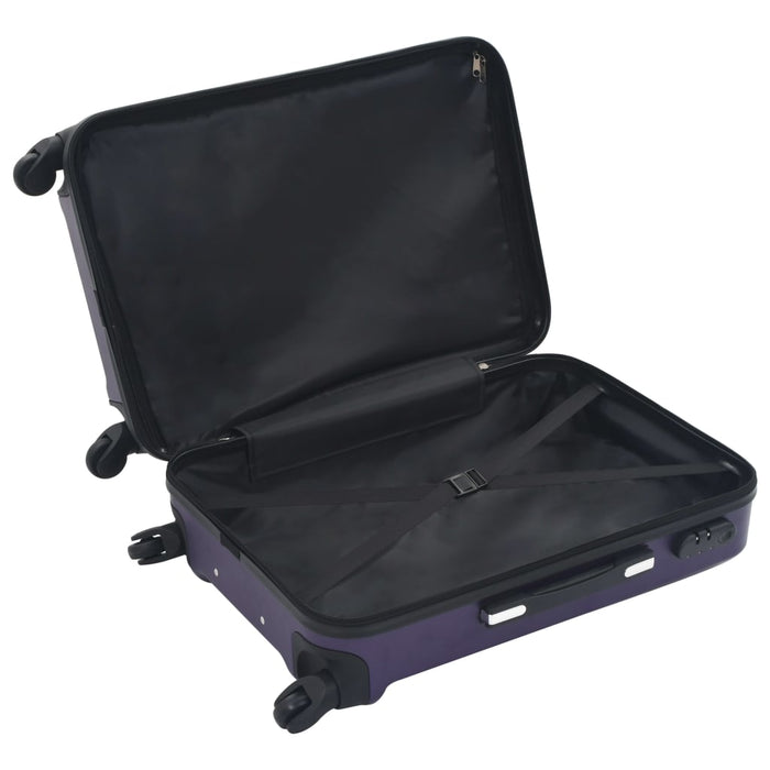 Set Trolley a Custodia Rigida 3 pz Viola in ABS cod mxl 76067