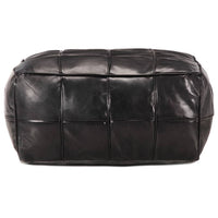 Pouf Nero 60x60x30 cm in Vera Pelle di Capra cod mxl 61232
