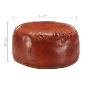 Pouf Tanno 60x30 cm in Vera Pelle di Capra 248138