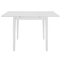 Tavolo da Pranzo Estensibile Bianco (80-120)x80x74 cm in MDF